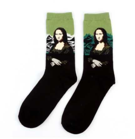 Śmieszne skarpetki prezent Mona Lisa  crazy socks