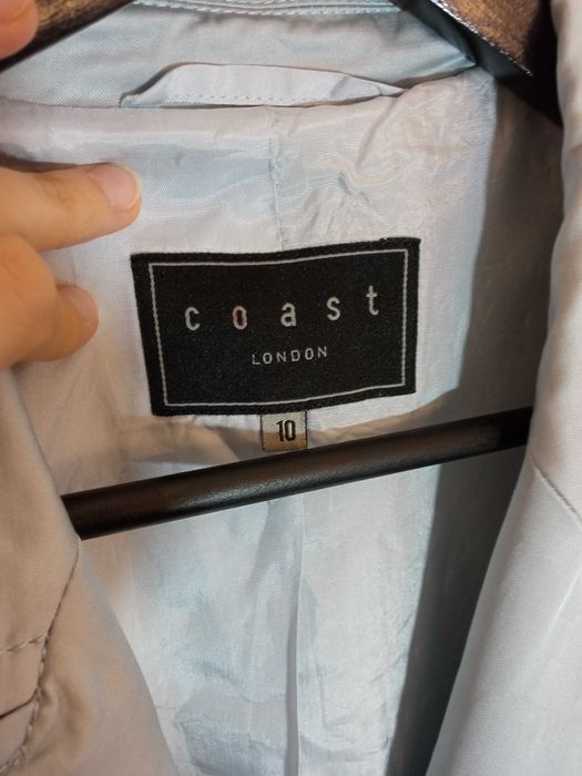 Elegancki żakiet marynarka błękitna Coast London M 38 wełna wiskoza