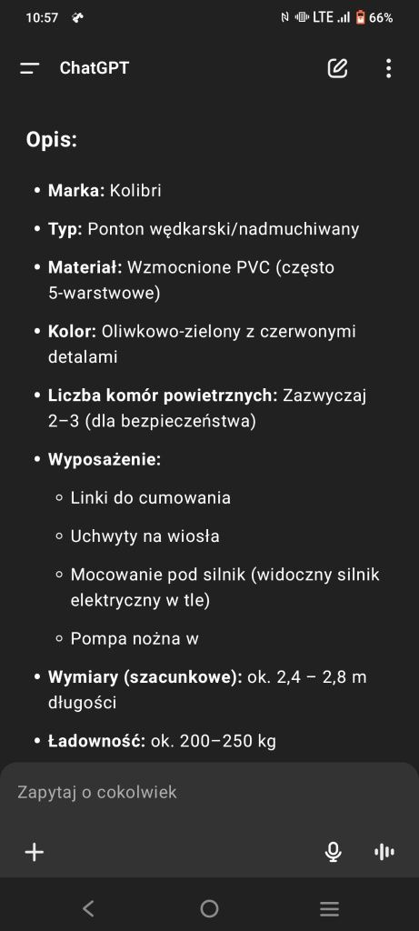 Ponton wędkarskie