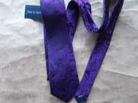BARRY WONG Premium, Designerski, Nowy Krawat - Jedwab USA
