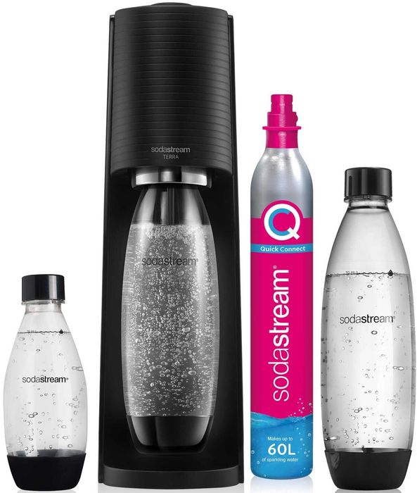 SODASTREAM Terra Czarny + 3 butelki