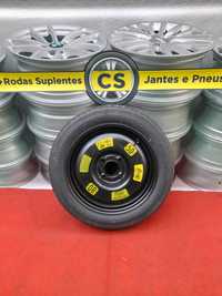 Roda suplente 15 4x108 Peugeot Citroen Opel Corsa pneu Emergência fina