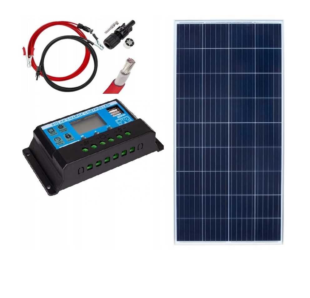 PANEL SOLARNY słoneczny 180W 12V REGULATOR do ładowania akumulatora