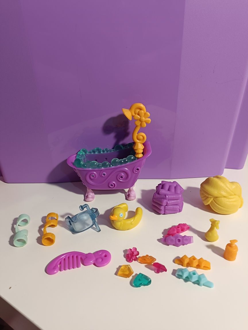 Kompletny Zestaw MLP Crystal Sparkle Bath G4 Hasbro Fluttershy Pinkie