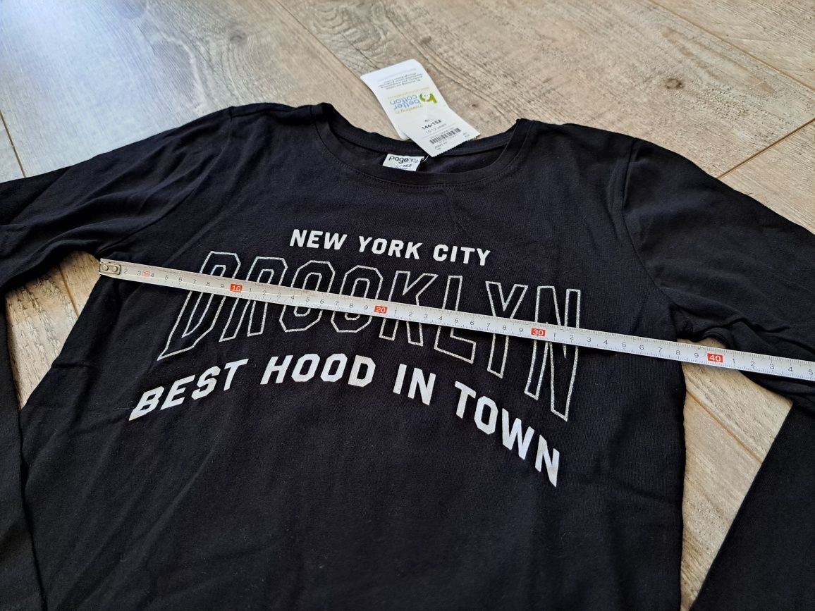 T-shirt dziewczęcy z napisem Brooklyn - rozm 146/152