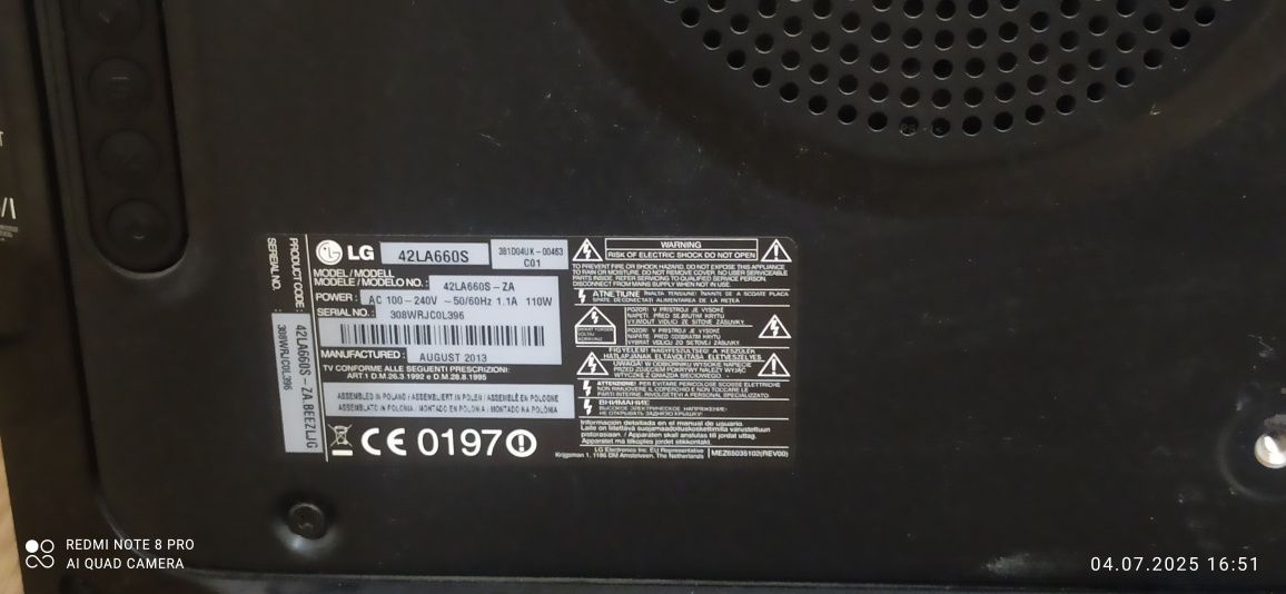 Телевізор LG смарт 3D. НА ЗАПЧАСТИН