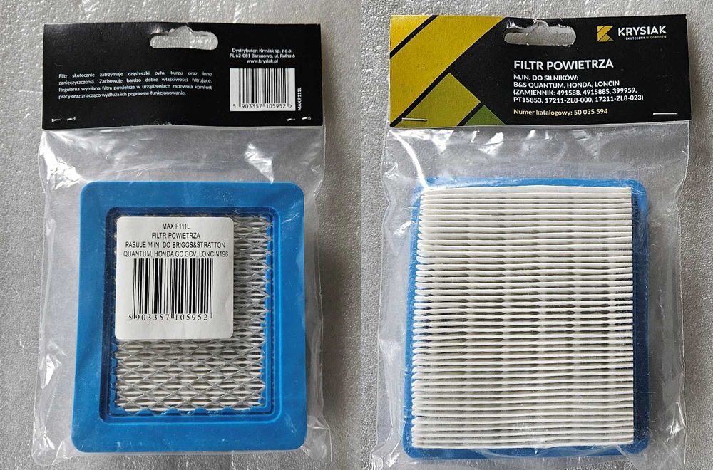 Filtr powietrza B&S Briggs & Stratton Quantum F111L HONDA LONCIN i in.