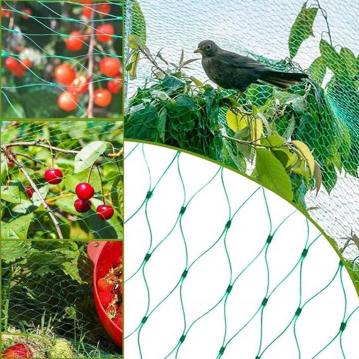 SIATKA NA PTAKI ochronna MOCNA przeciw gołębiom szpakom 10x20 UV+KOTWY