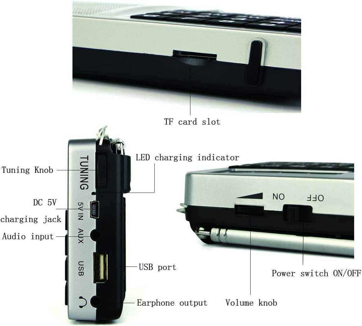 NOVO Retekess TR603 Rádio portátil, FM Am SW leitor MP3 AUX