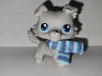 Oryginalny pies piesek Littlest Pet Shop #363 szary collie oryginalny