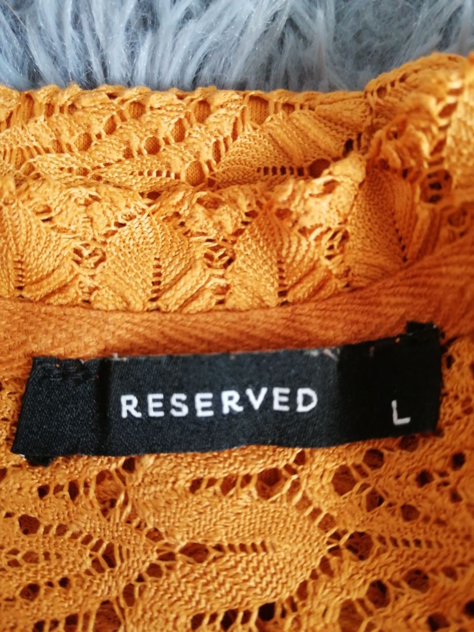 Koszula bluzka camelowa ruda koronkowa reserved