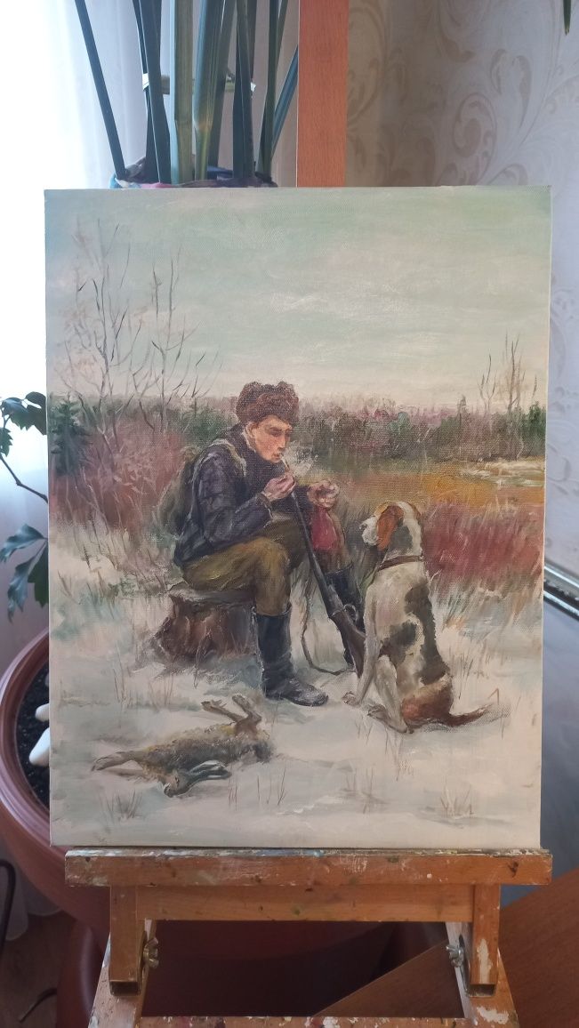 Картина "Вдале полювання" олійні фарби, полотно