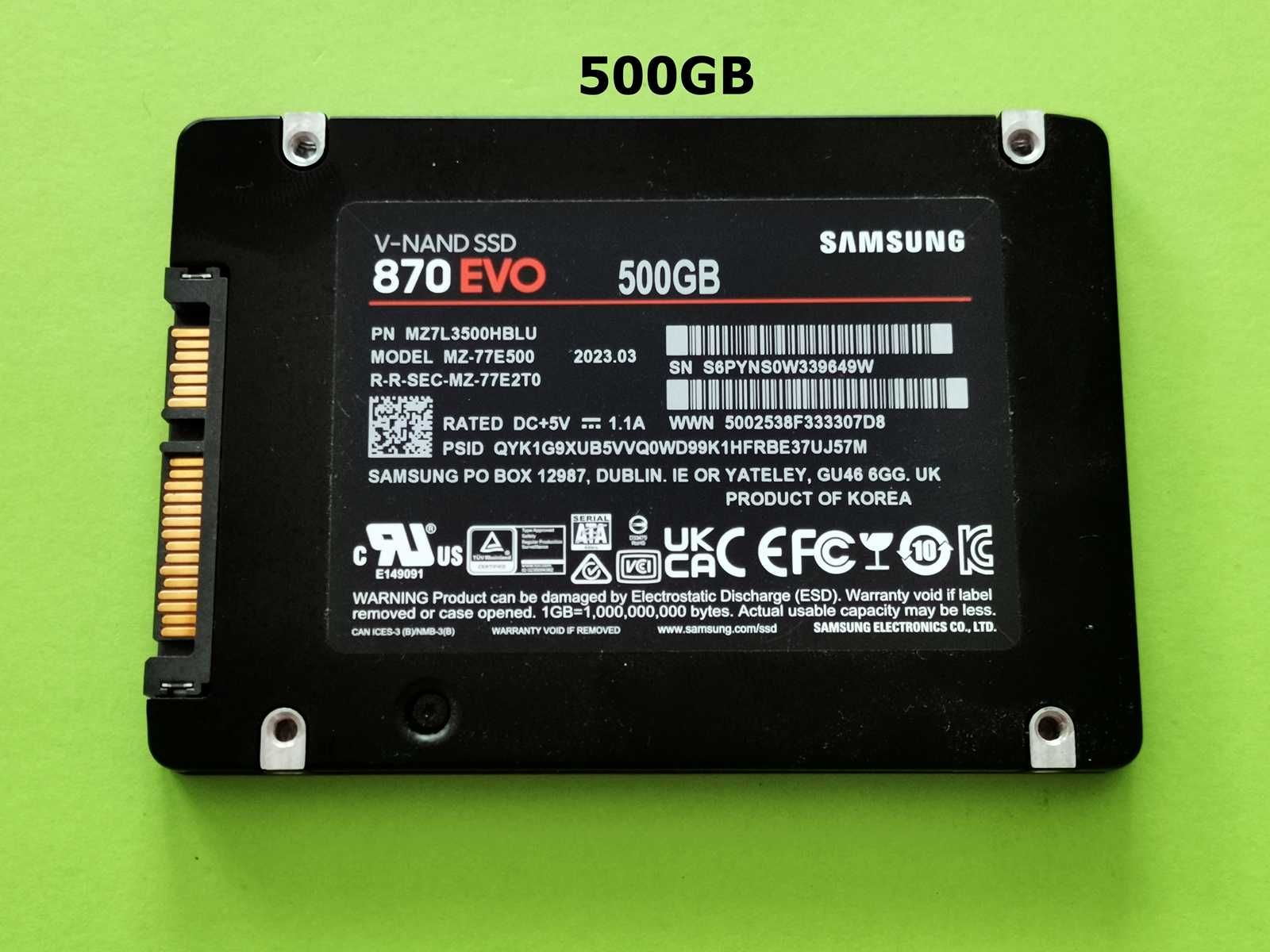 SSD 500GB Samsung 870 EvO
