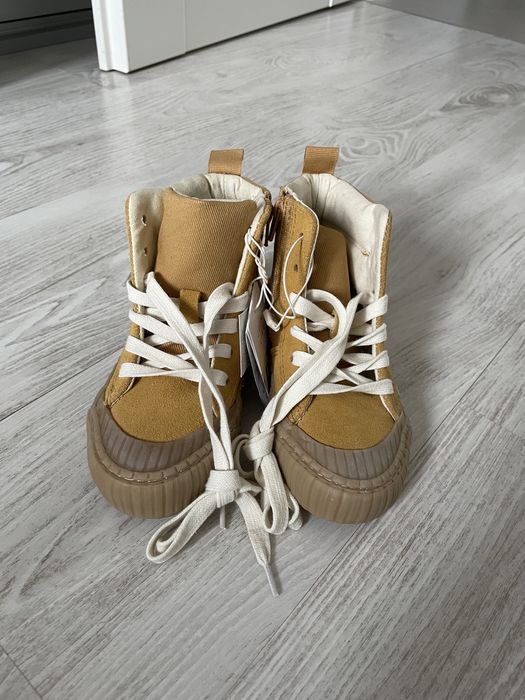 Trampki buty chłopięce zara musztardowe 28/29 beżowe