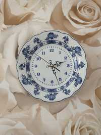 Zegar porcelanowy,, cebulaki,,średnica 23 cm, kwarcowy mechanizm nowy