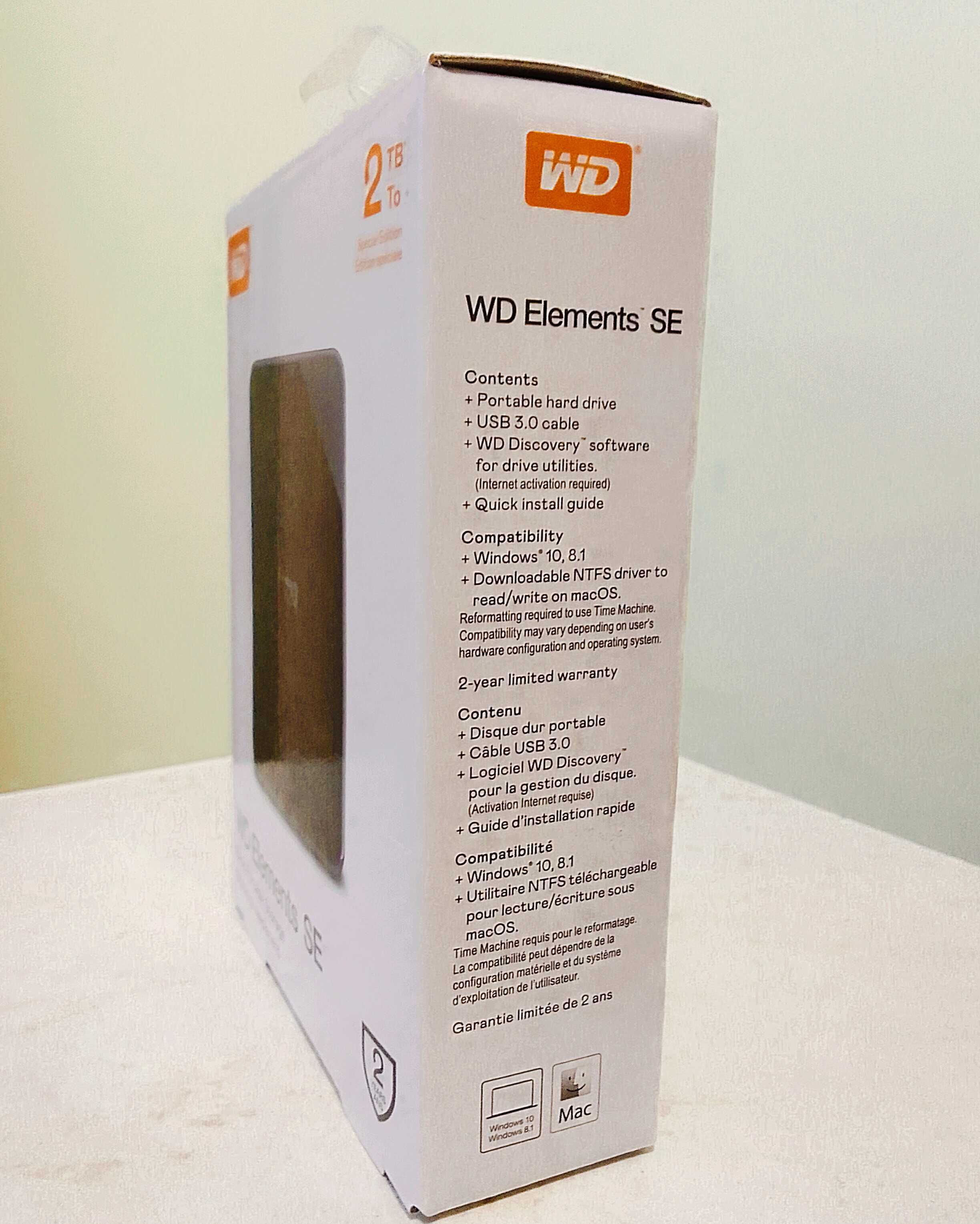 Вінчестер / диск портативний HDD WD Elements SE 2 TB USB 3.0, гарантія