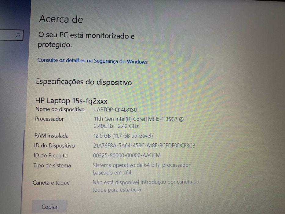 Título: Portátil HP i5 de 11ª Geração