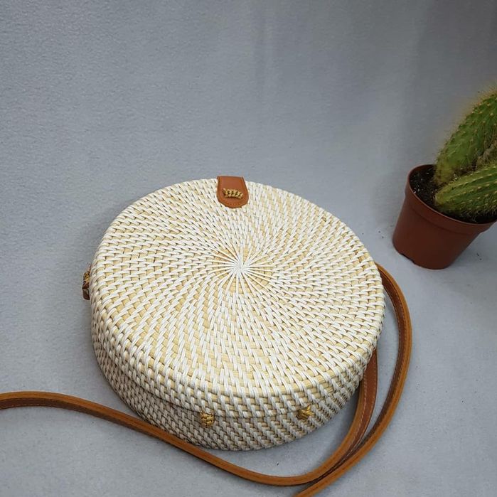 Mala De Palha Feita a Mão