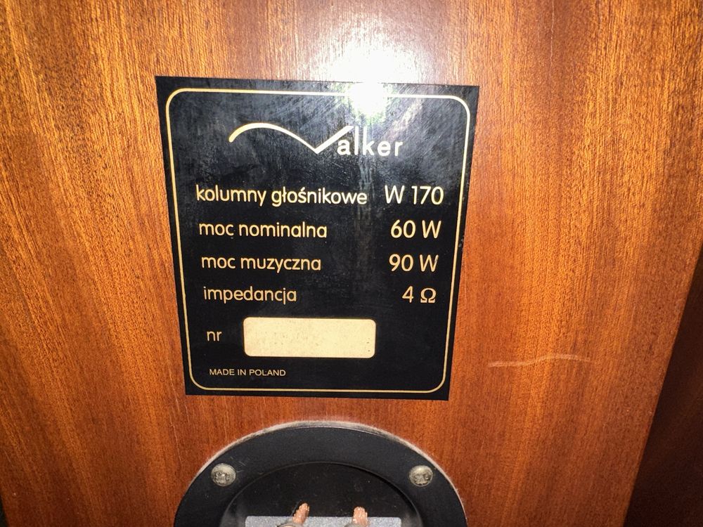 Kolumny glosnikowe Walker 4OHM - klasyka, dzialajce sprawne, z kablami