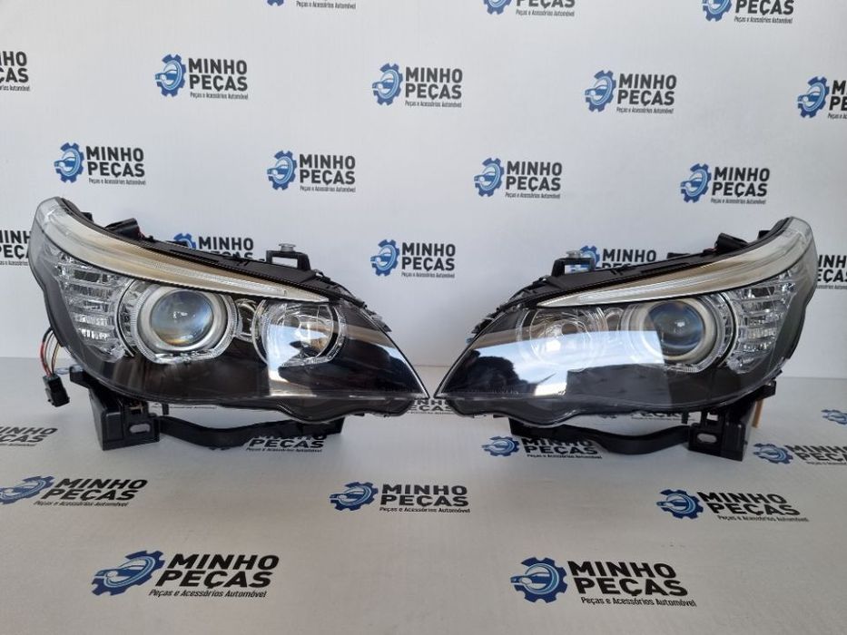 Faróis Angel Eyes BMW (E60/E61) Fundo Preto