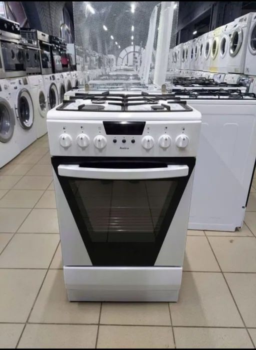 Комбінована плита Amica. Газова плита з електро-духовкою