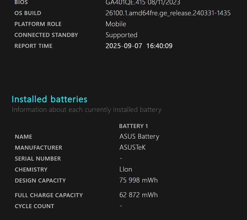 Ноутбук ASUS ROG GA401QE