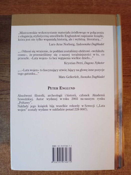 Lata wojen - Peter Englund wydanie I