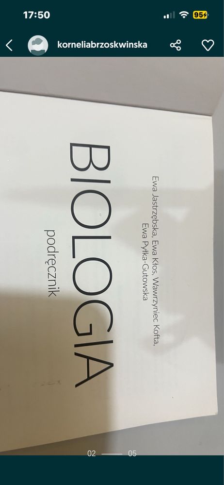 poRęcznik do biologii klasa 5  piąta Nowa Era