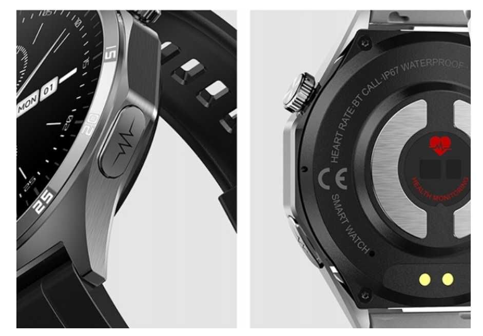 Męski smartwatch amoled MT300 pomiar ciśnienia krwi, poziomu ttst970