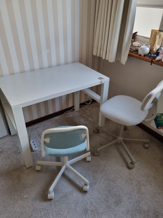Biurko regulowane dziecięce ikea pahl plus fotel regulowany