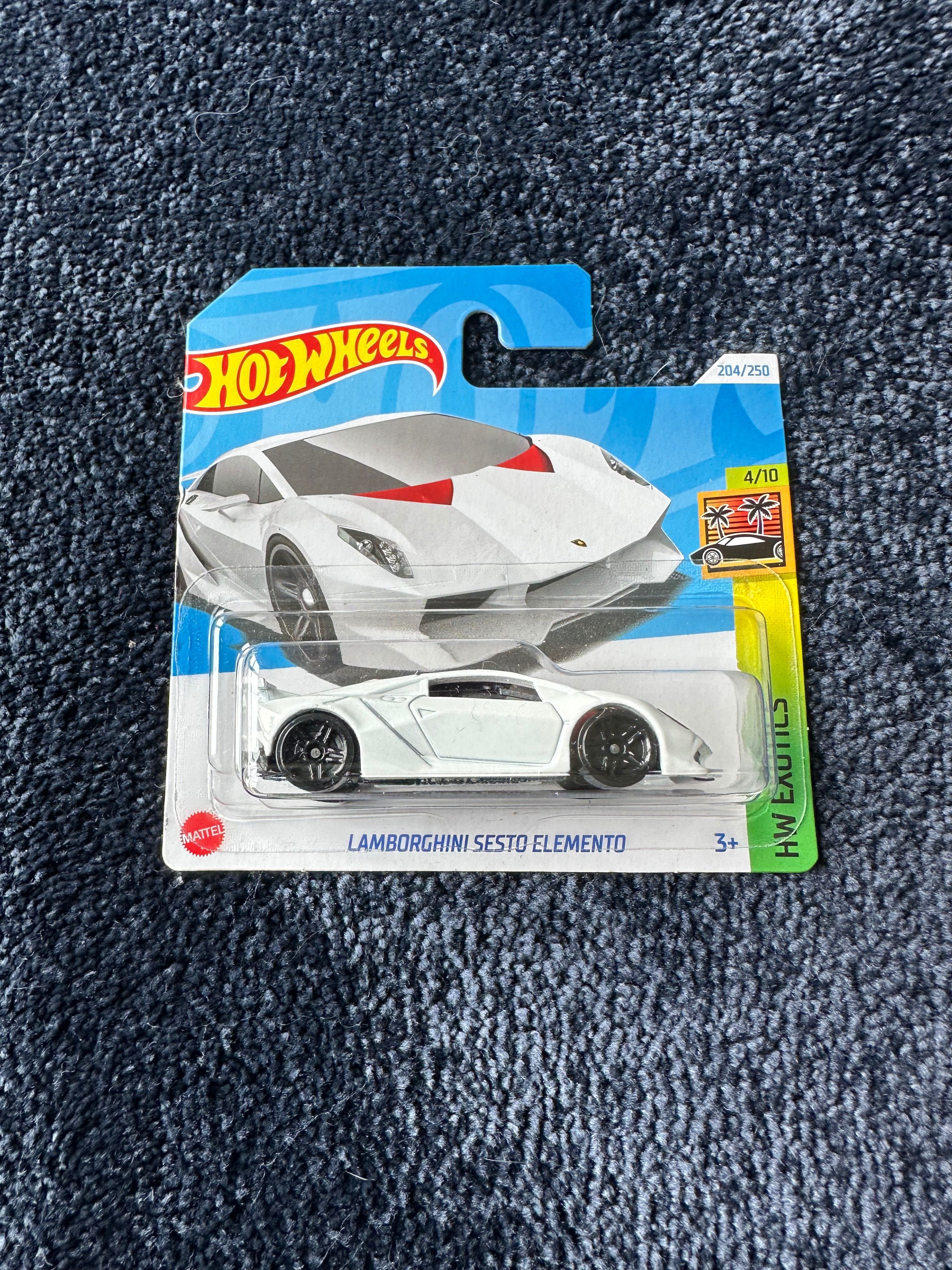hot wheels lamborghini Sesto elemento białe