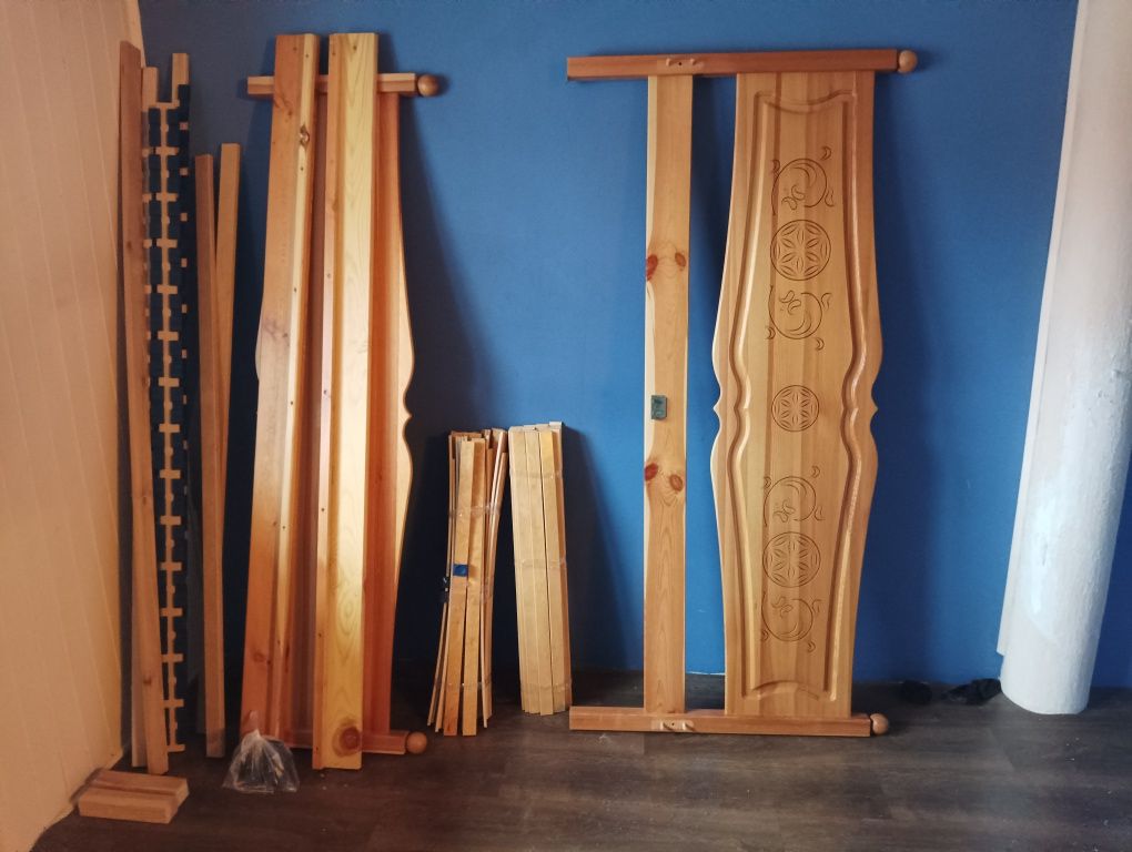 Stelaż drewniany, łóżko 180x200