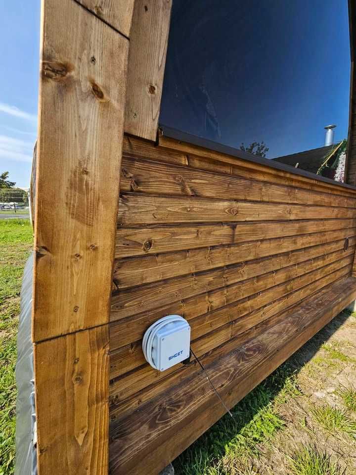Sauna ogrodowa piec opalany drewnem