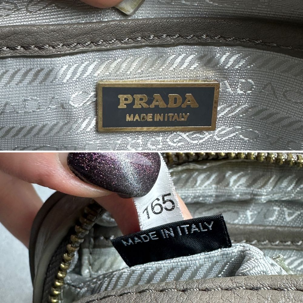 Оригинальная сумка Prada, натуральная кожа, номер