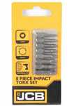 JCB końcówki wkrętakowe bity udarowe Torx 25mm 8el