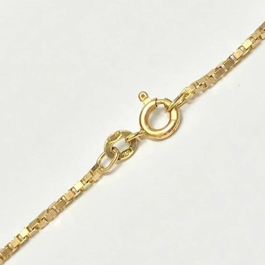 Złoty ŁAŃCUSZEK damski 18K 750 cudowna włoska KOSTKA 52cm