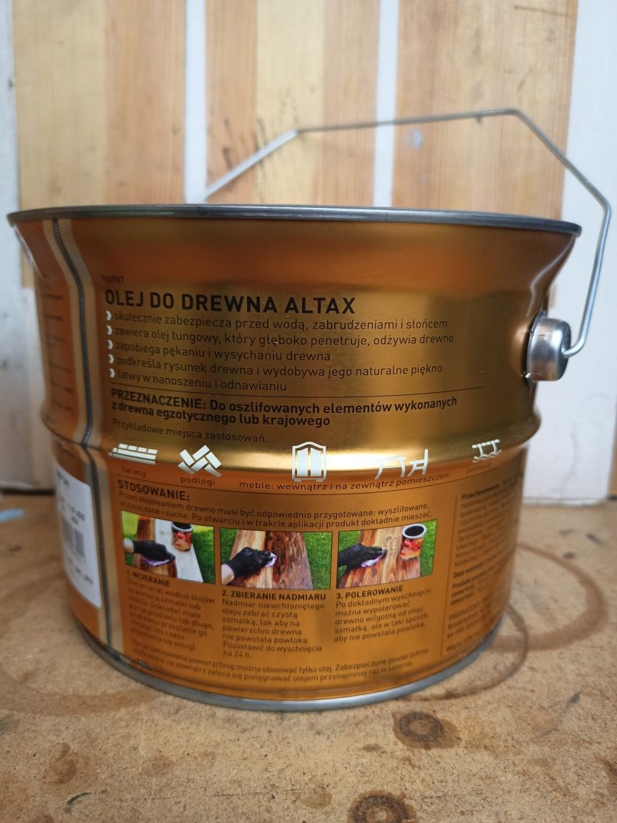 Olej do drewna Altax puszka 2,5 litra nowe WARTO !!