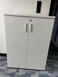 Regał dwudrzwiowy szafka z półkami biała 80 cm x 110 cm