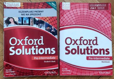 Oxford Solutions Pre-Intermediate komplet podręcznik i ćwiczenia