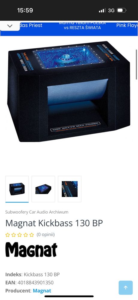 Subwoofer Magnat 1400 watt