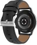 PASEK SKÓRZANY CZARNY 22 mm do smartwatch zegarek + amortyzatory quick