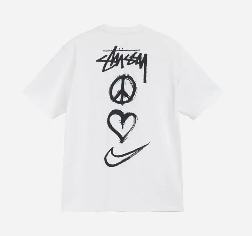 Мужские футболки Stussy инь янь унисекс с сердцем и картами стусси