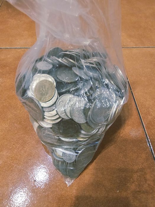 Worek starych monet PRL