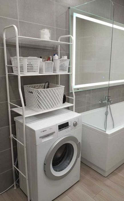 Полка-стеллаж для хранения над стиральной машиной стойка напольный