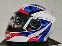 Capacete SMK twister white / Blue / Red ( XL )( NOVO )