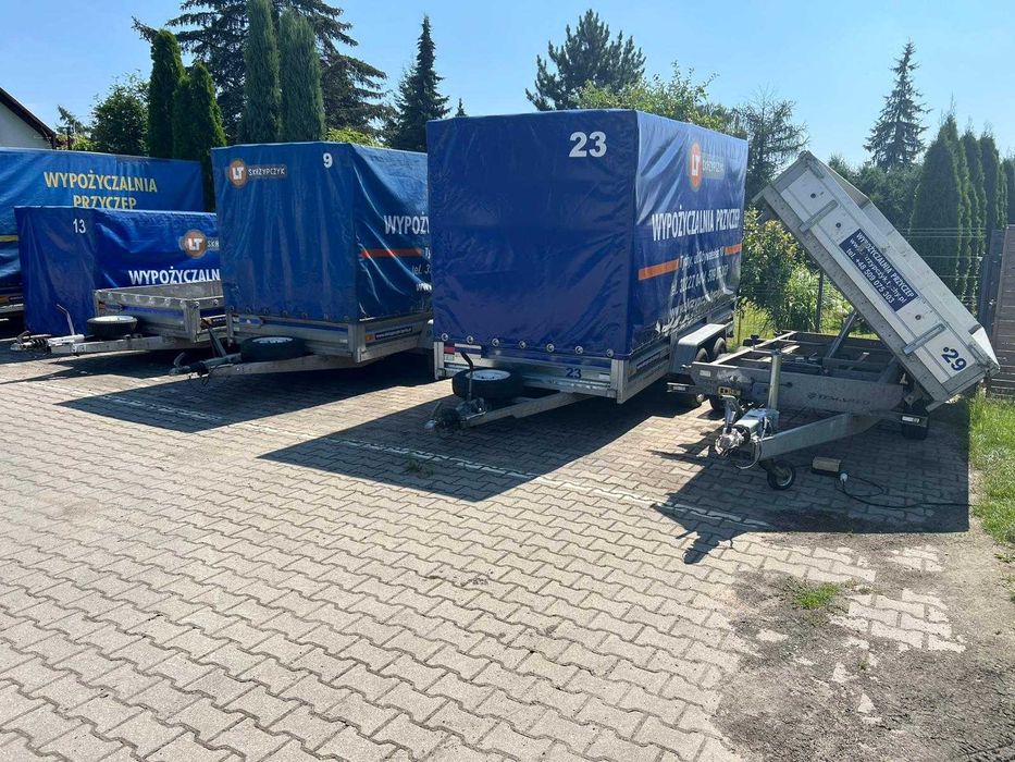 Wypożyczalnia - wynajem przyczepa, laweta, wywrotka, dłużyca| Tychy