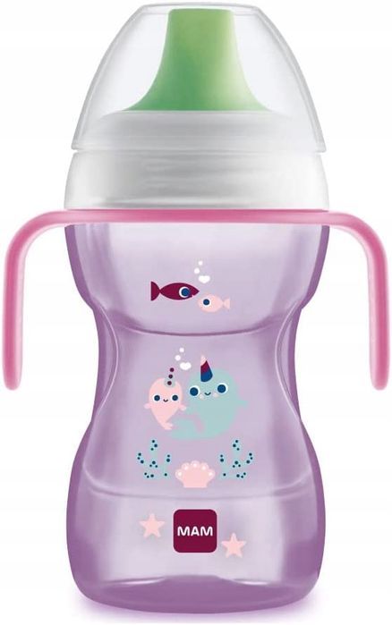 Kubek Mam Fun To Drink z uchwytami i stałą wylewką 270 ml