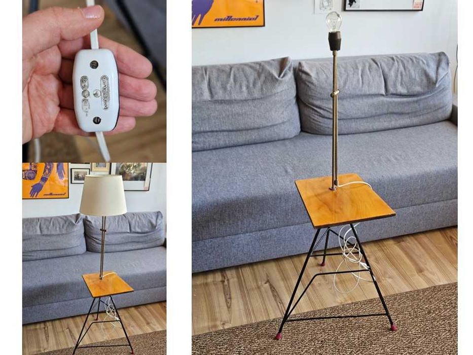 Lampa stojąca vintage PRL lata 60' w pełni sprawna :)