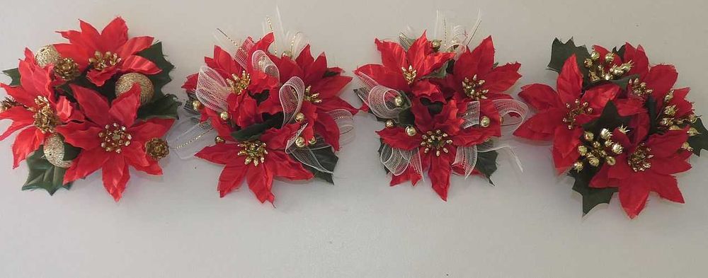 Kryzy na świece Boże Narodzenie 4 sztuki