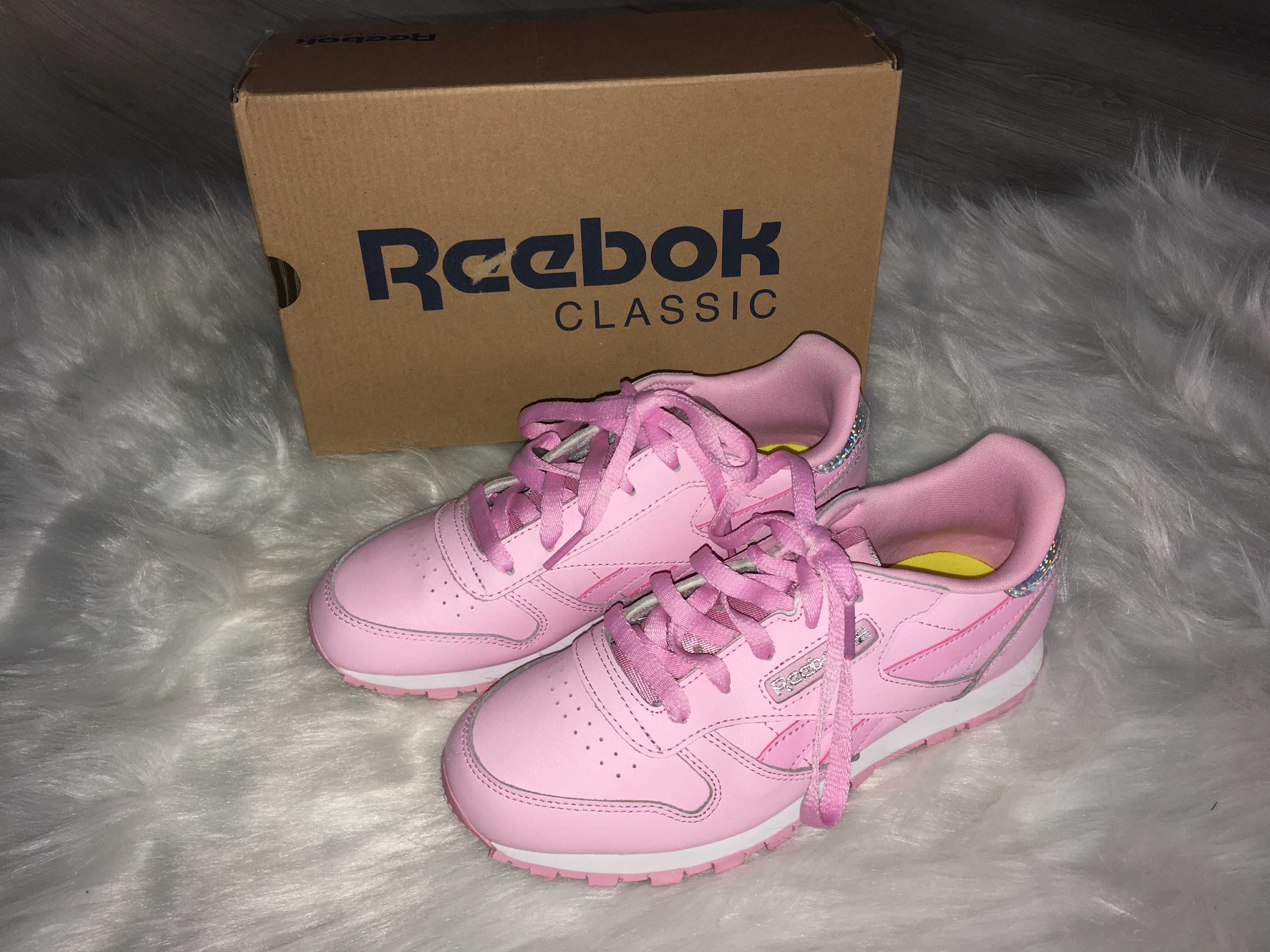 Różowe buty sportowe Reebok Classic Leather
